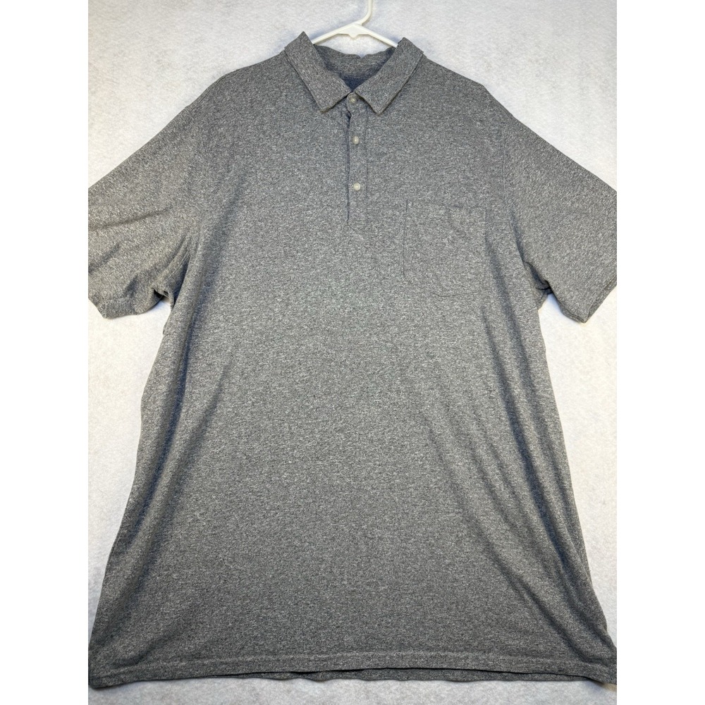 Mutual Weave Mens Gray Polo Shirt Short Sleeve Pocket 2XL‎